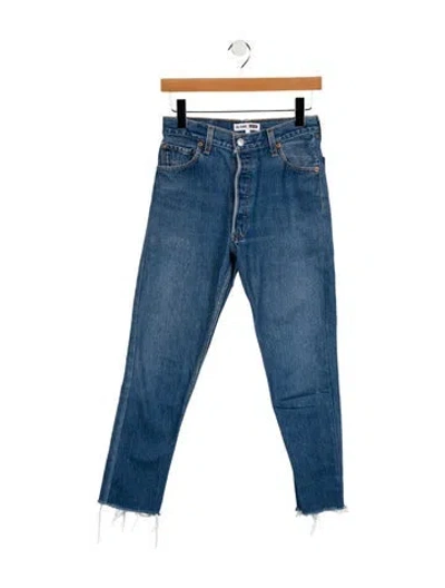 Pre-owned Re/done X Levi's Mid-rise Straight Leg Jeans In Blue