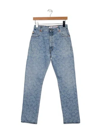 Pre-owned Re/done X Levi's Mid-rise Straight Leg Jeans In Blue