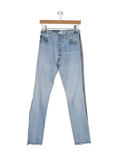 Pre-owned Re/done X Levi's Mid-rise Straight Leg Jeans In Blue