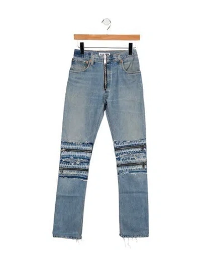 Pre-owned Re/done X Levi's Mid-rise Straight Leg Jeans In Blue