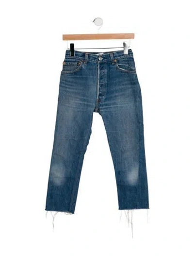 Pre-owned Re/done X Levi's Mid-rise Straight Leg Jeans In Blue