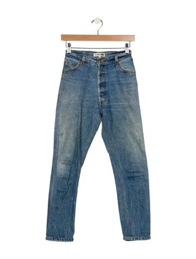 Pre-owned Re/done X Levi's Mid-rise Straight Leg Jeans In Blue