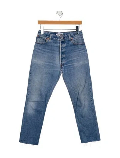 Pre-owned Re/done X Levi's Mid-rise Straight Leg Jeans In Blue