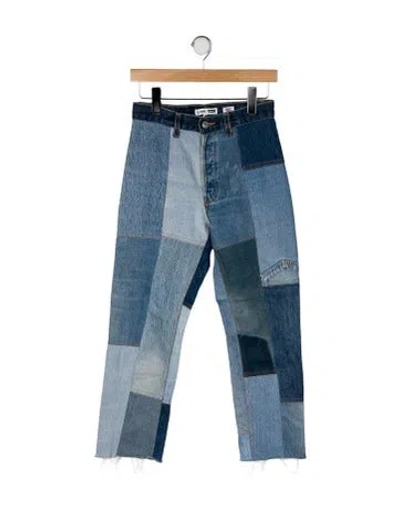 Pre-owned Re/done X Levi's Mid-rise Straight Leg Jeans In Blue