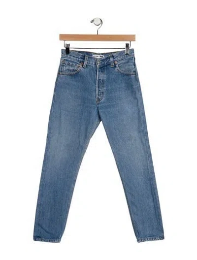 Pre-owned Re/done X Levi's Mid-rise Straight Leg Jeans In Blue