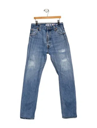 Pre-owned Re/done X Levi's Mid-rise Straight Leg Jeans In Blue