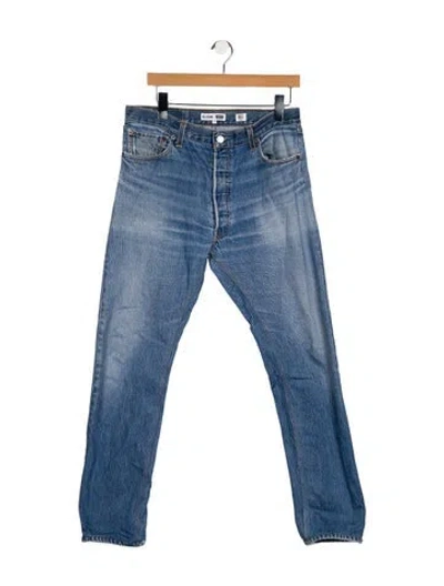 Pre-owned Re/done X Levi's Mid-rise Straight Leg Jeans In Blue