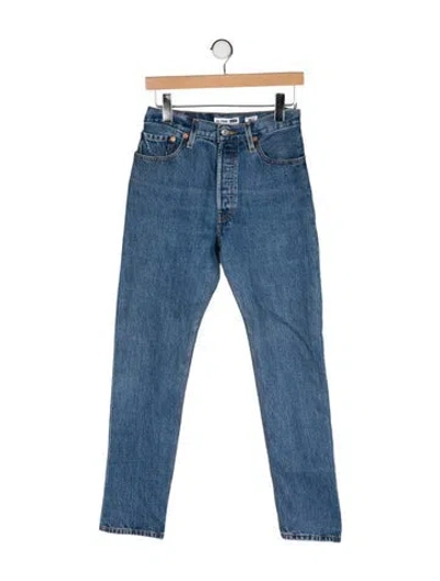 Pre-owned Re/done X Levi's Mid-rise Straight Leg Jeans W/ Tags In Blue