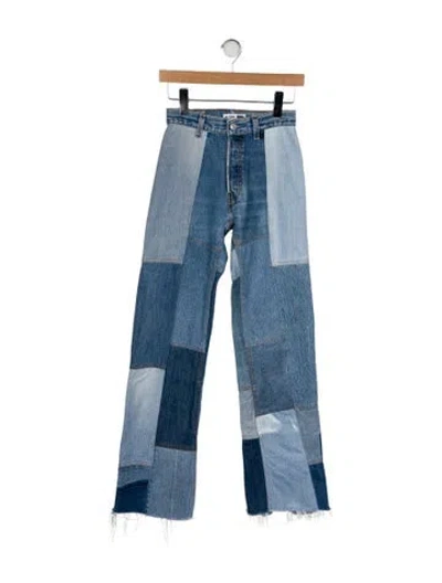 Pre-owned Re/done X Levi's Mid-rise Wide Leg Jeans In Blue