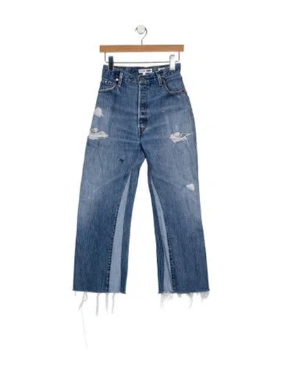 Pre-owned Re/done X Levi's Mid-rise Wide Leg Jeans In Blue