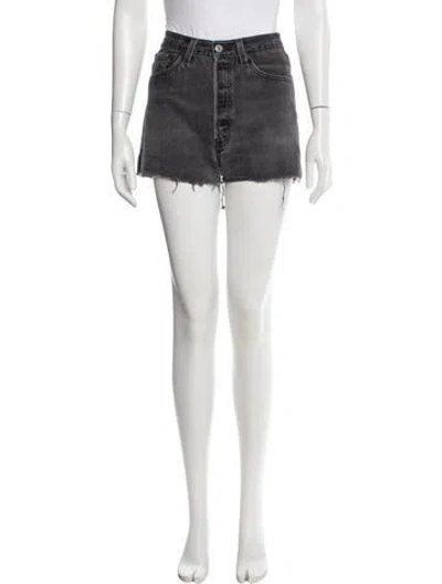 Pre-owned Re/done X Levi's Mini Shorts In Black