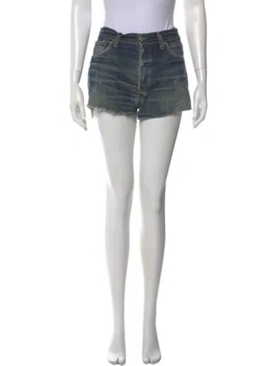 Pre-owned Re/done X Levi's Mini Shorts W/ Tags In Blue