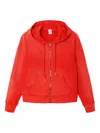 Re/done Zip-up Hooded Sweatshirt In Red
