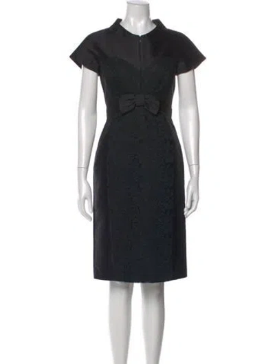 Pre-owned Redux Charles Chang-lima Wool Knee-length Dress In Black
