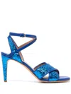 Redv Crossover-strap Leather Pumps In Blau