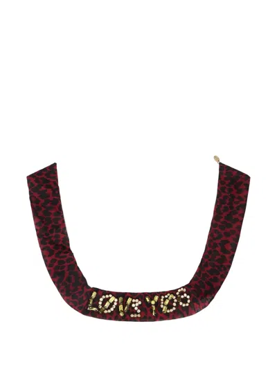 Redv Animal Print Beaded Collar In Pattern
