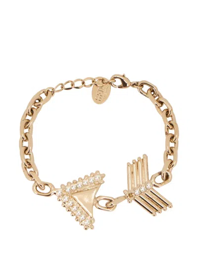 Redv Arrow Pearl Bracelet In Gold