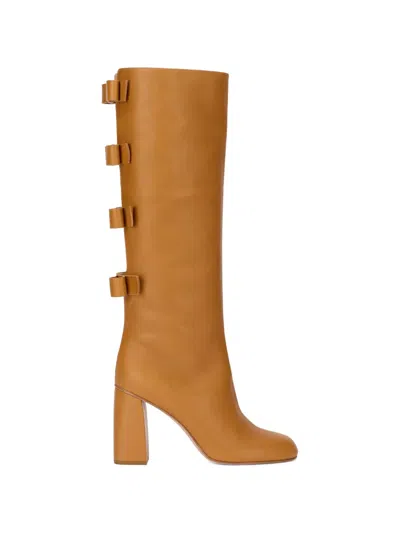 Redv Bow-detail Boots In Nude