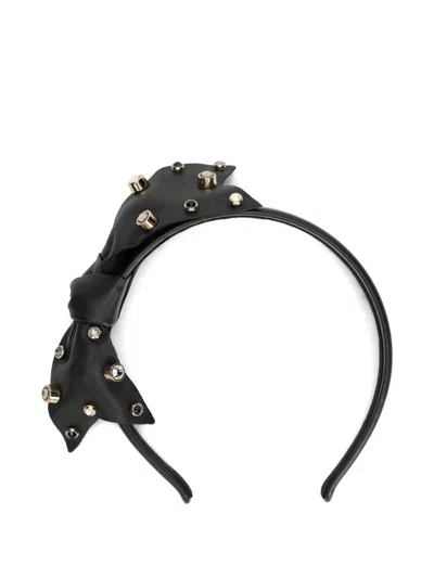 Redv Bow Embellished Headband In Black