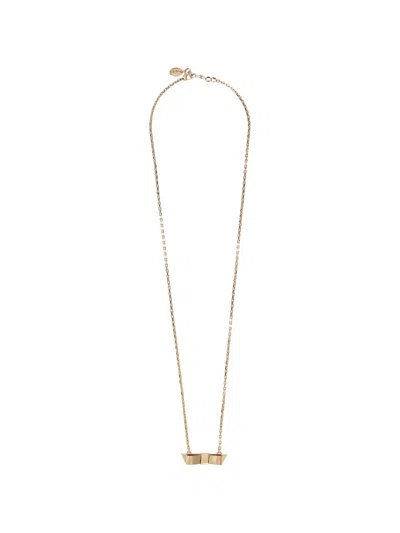Redv Bow Necklace In Gold