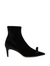 Redv Bow Pointed Boots In Black