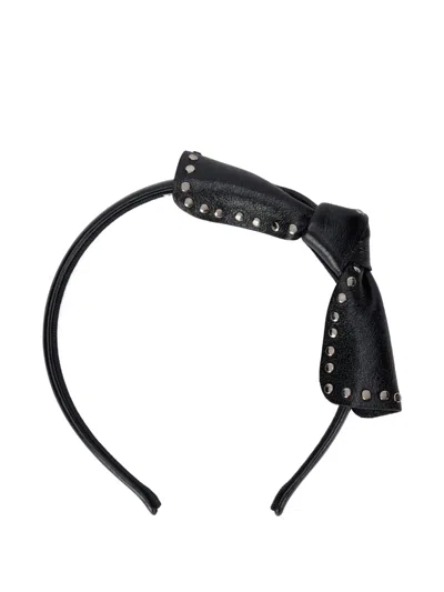 Redv Bow Studded Headband In Black