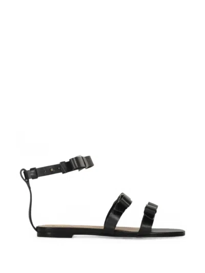 Redv Bow-detail Ankle-strap Sandals In Schwarz