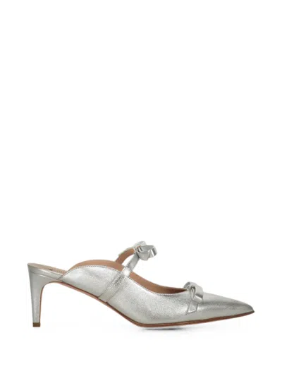 Redv Bow-detail Pointed-toe Mules In Silber