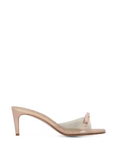 Redv Bow-detail Transparent Mules In Rosa