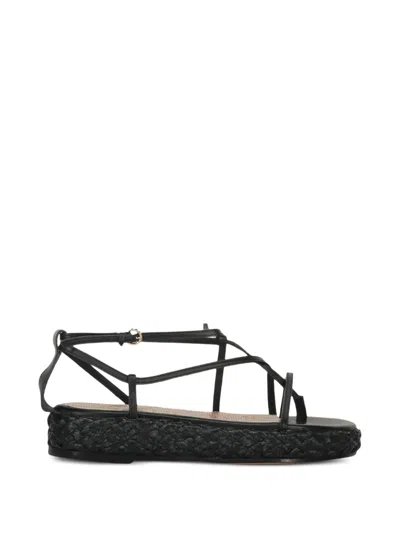 Redv Braided-sole Cage-strap Sandals In Schwarz
