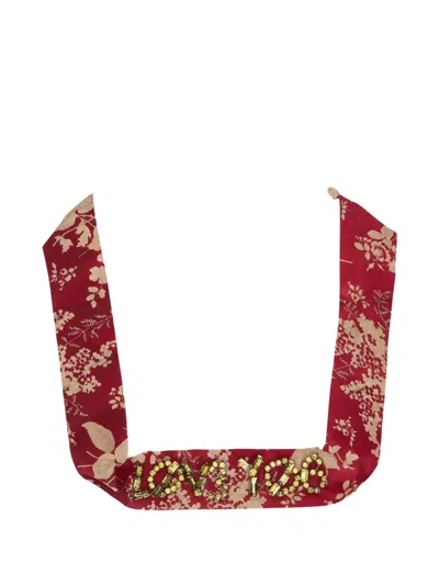 Redv Floral Embellished Collar In Metallic