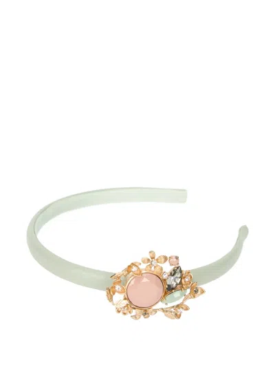 Redv Floral Embellished Headband In Green