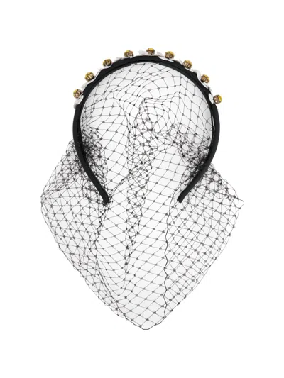 Redv Floral Net Hairband In Black