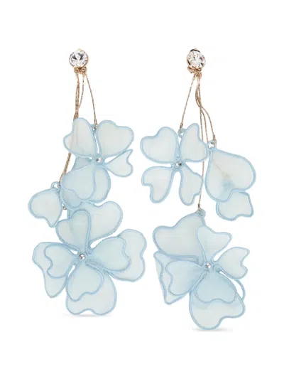 Redv Flower Embellished Earrings In Blue