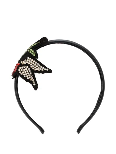 Redv Flower Embellished Headband In Black