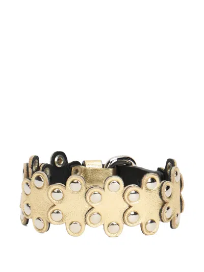 Redv Flower Studded Bracelet In Gold