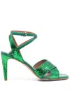 Redv Glitter-embellished Open-toe Sandals In Green