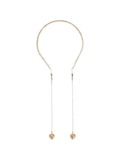 Redv Heart Embellished Headband In Gold
