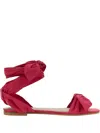 Redv Knotted Bow-detail Sandals In Red