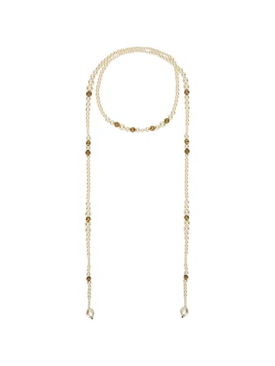 Redv Pearl Beaded Necklace In Pink