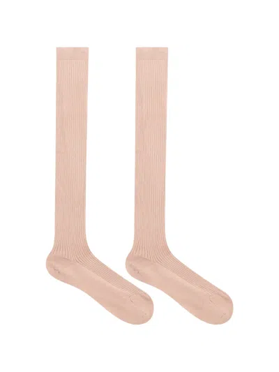 Redv Ribbed Socks In Pink