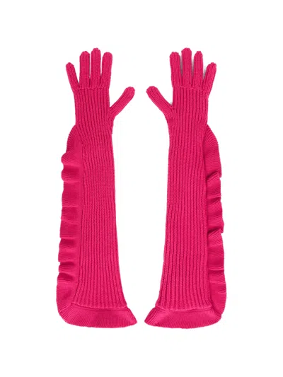 Redv Ruffled Gloves In Pink