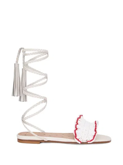 Redv Ruffled-strap Sandals In White