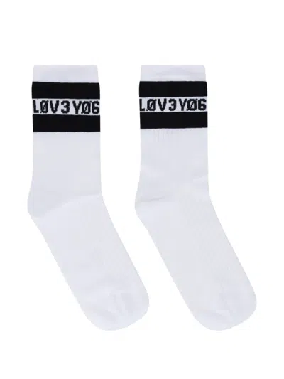 Redv Stripe Socks In White