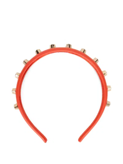 Redv Studded Headband In Orange