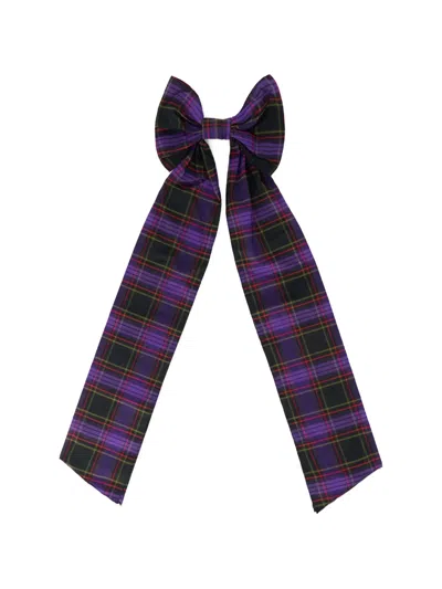 Redv Tartan Bow Hair Accessory In Purple