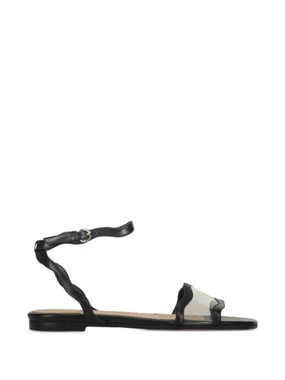 Redv Wavy-strap Transparent Sandals In Schwarz