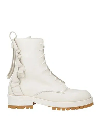 Redv Red(v) Woman Ankle Boots Off White Size 7 Leather