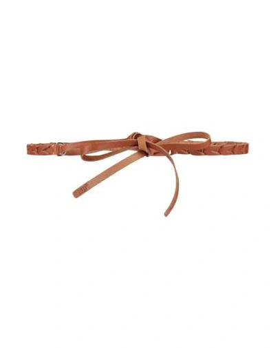 Redv Red(v) Woman Belt Tan Size L Leather In Brown