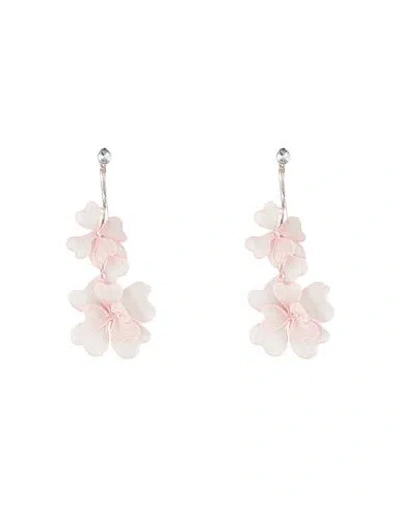 Redv Red(v) Woman Earrings Pink Size - Textile Fibers, Metal In Pink